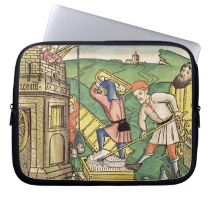 Funda Para Portátil Génesis 11 1-9 que construye la torre de Babel, d