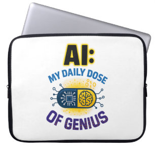 Funda Para Portátil Genio diario de AI - Dosis inteligente de intelige