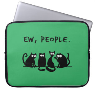 Funda Para Portátil Gente Asquerosa Gatos Negros Divertidos Maullantes