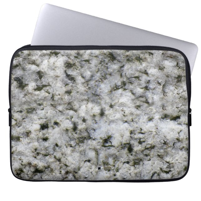 Funda Para Portátil Geología Rock Textura Granito blanco Nombre person (Frente)