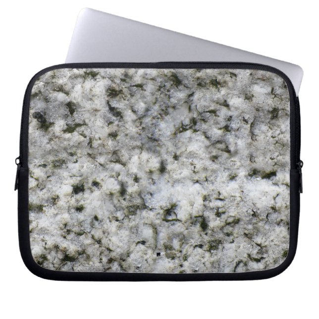 Funda Para Portátil Geología Rock Textura Granito blanco Nombre person (Frente)