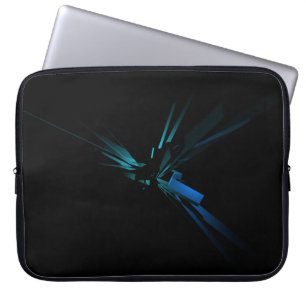 Funda Para Portátil Geometría brillante azul y verde