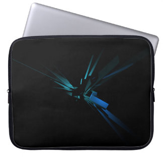 Funda Para Portátil Geometría brillante azul y verde
