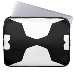 Funda Para Portátil Geometría negrita en blanco y negro
