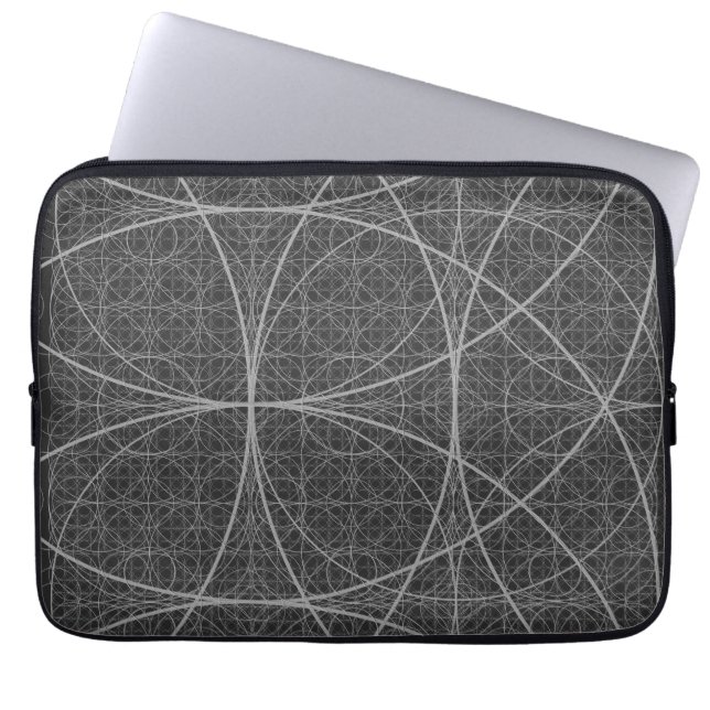 Funda Para Portátil Geometría sagrada Círculos Flor de vida (Frente)