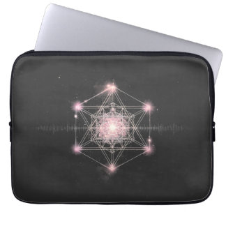 Funda Para Portátil Geometría Sagrada Luminosa Luz Cósmica