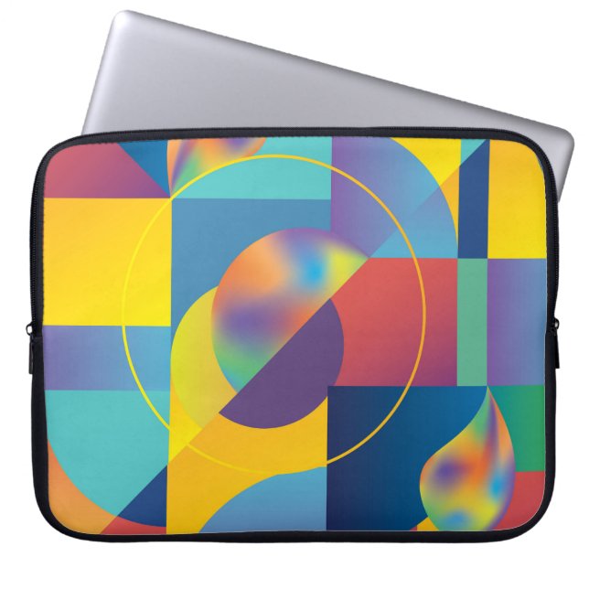 Funda Para Portátil Geométrica Creativa: Cubierta de cosecha abstracta (Frente)