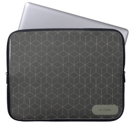 Funda para portátil geométrica de cubo 3D minimali