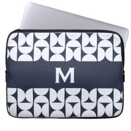 Funda para portátil geométrica de la Marina modern