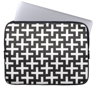 Funda Para Portátil Geométrica en blanco y negro