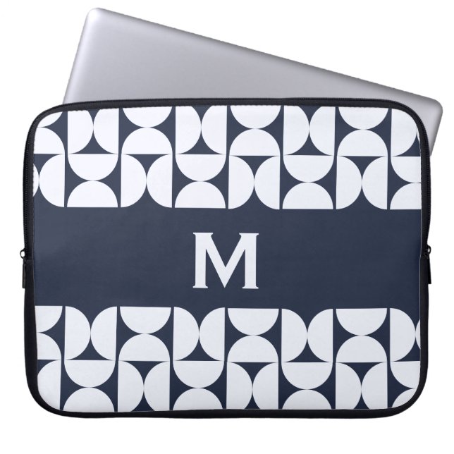 Funda para portátil geométrica navy Modernidad de  (Frente)