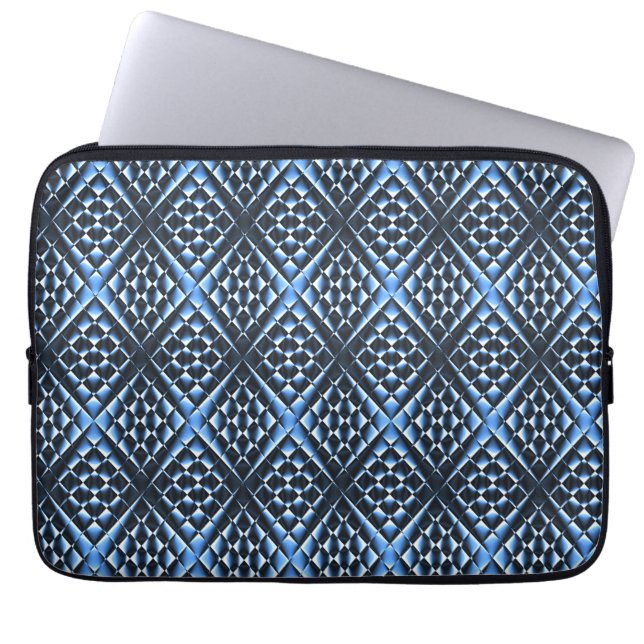 Funda Para Portátil Geométricamente Azul... (Frente)