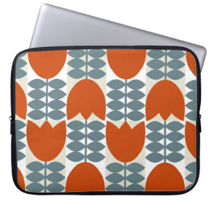 Funda Para Portátil Geométrico abstracto moderno con flores estilizada