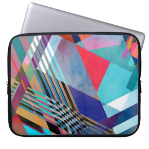 Funda Para Portátil Geométrico brillante: fondo abstracto colorido