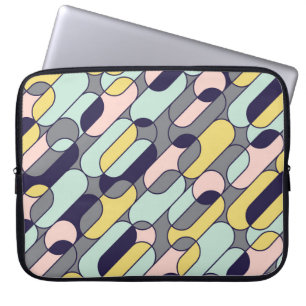 Funda Para Portátil Geométrico de colores pálidos: patrón retro