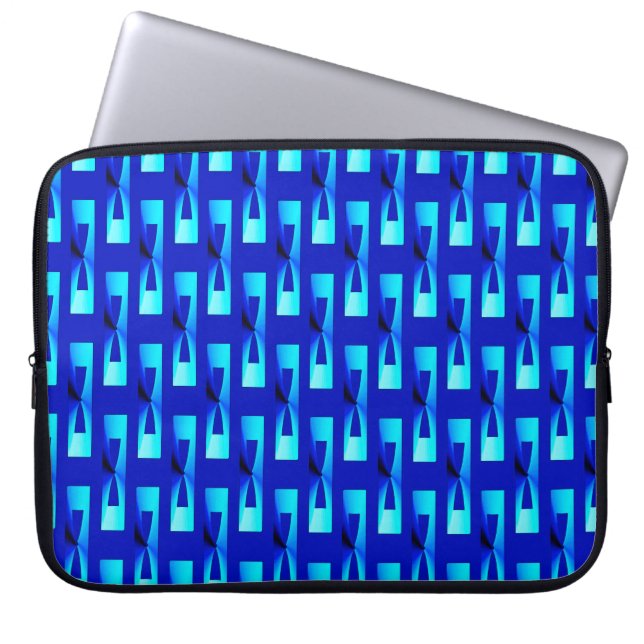 Funda Para Portátil Geométrico metálico Art Deco - Azul cobalto (Frente)