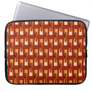 Funda Para Portátil Geométrico metálico Art Deco - Cobre y óxido