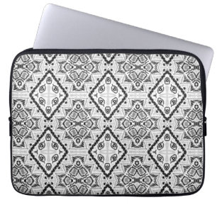 Funda Para Portátil Geométrico ,patrón , negro y blanco