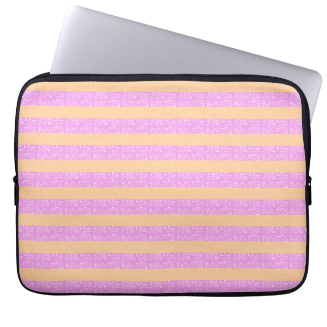 Funda Para Portátil Geométrico Rosa  (Frente)