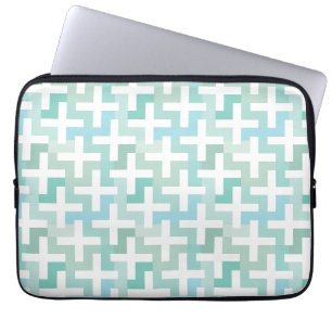 Funda Para Portátil Geométrico verde de la marea