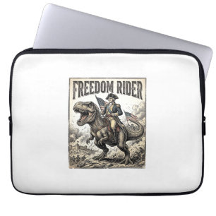Funda Para Portátil George Washington Patriótico Montando T-rex Libert