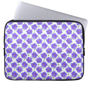 Funda Para Portátil Geranio azul floral en cualquier color