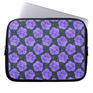 Funda Para Portátil Geranio azul floral en cualquier color