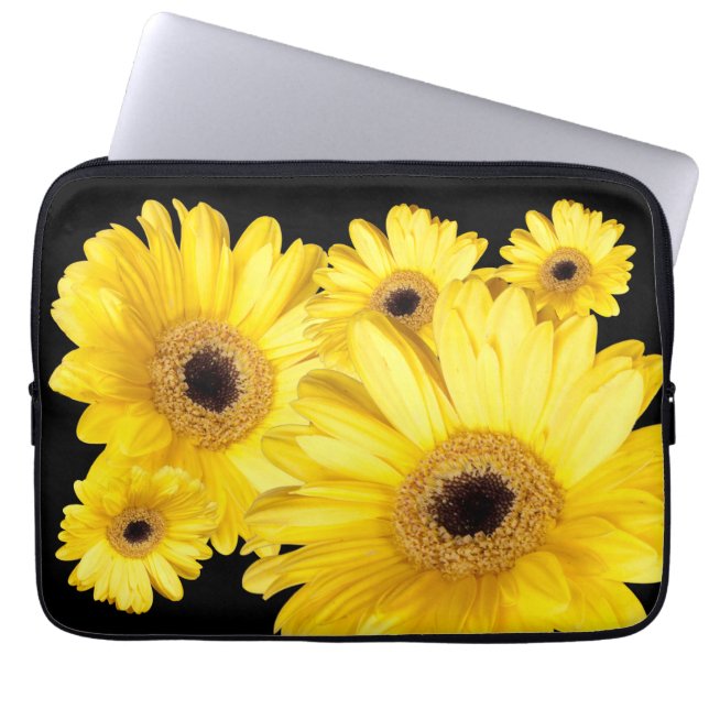 Funda Para Portátil Gérber Daisy amarillo cierra fotografías (Frente)
