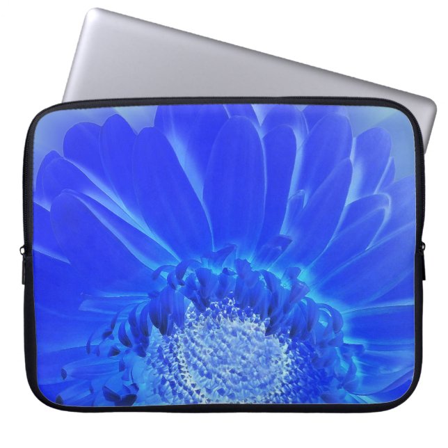 Funda Para Portátil gerbera azul eléctrico (Frente)