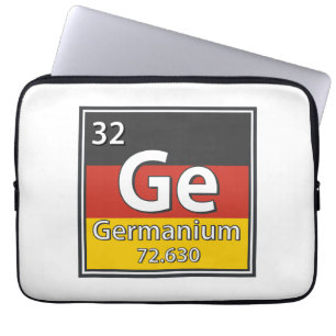 Funda Para Portátil Germanium - Bandera alemana Ciencia alemana