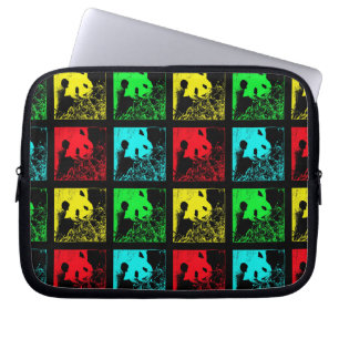 Funda Para Portátil Gigante de arte pop Panda Rojo Verde Azul Amarillo