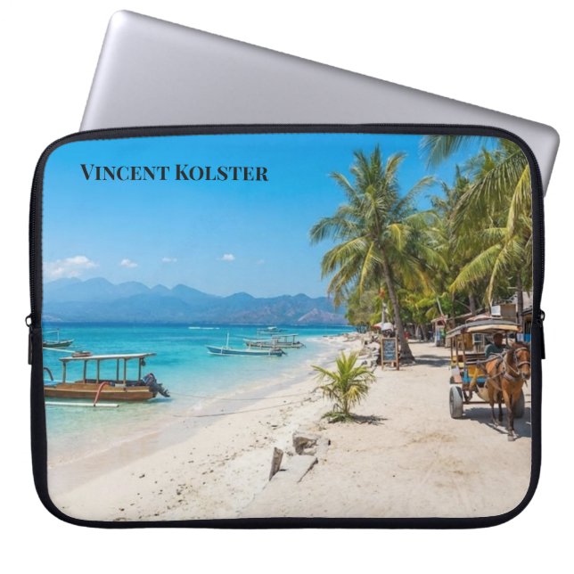 Funda Para Portátil Gili Trawangan Island Paradise Beach  (Frente)