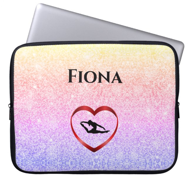 Funda Para Portátil Gimnasia arcoiris Neopreno Personalizado de manga  (Frente)