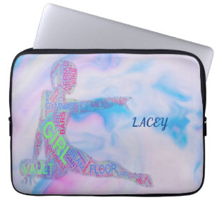 Funda Para Portátil Gimnasia LAPTOP SLEEVE con nombre personalizado.