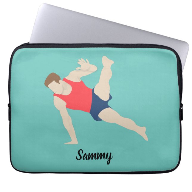 Funda Para Portátil Gimnasta masculino (Frente)