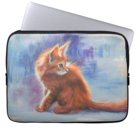 Funda Para Portátil Ginger Kitten en luz pastel