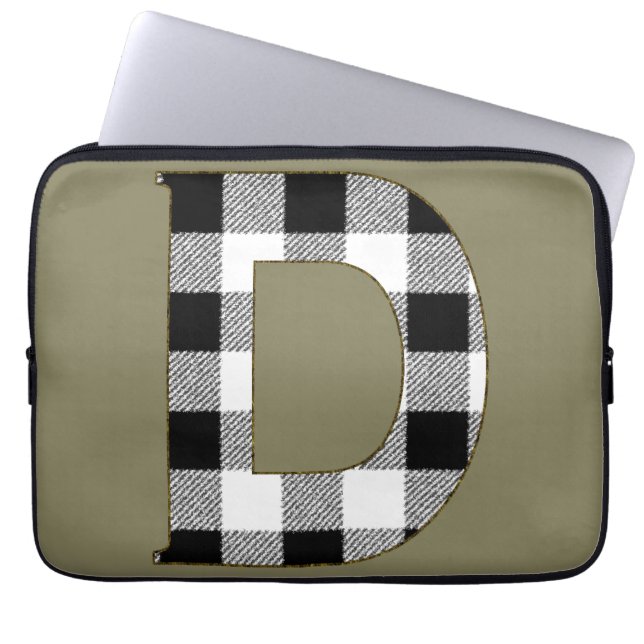 Funda Para Portátil Gingham Check D (Frente)
