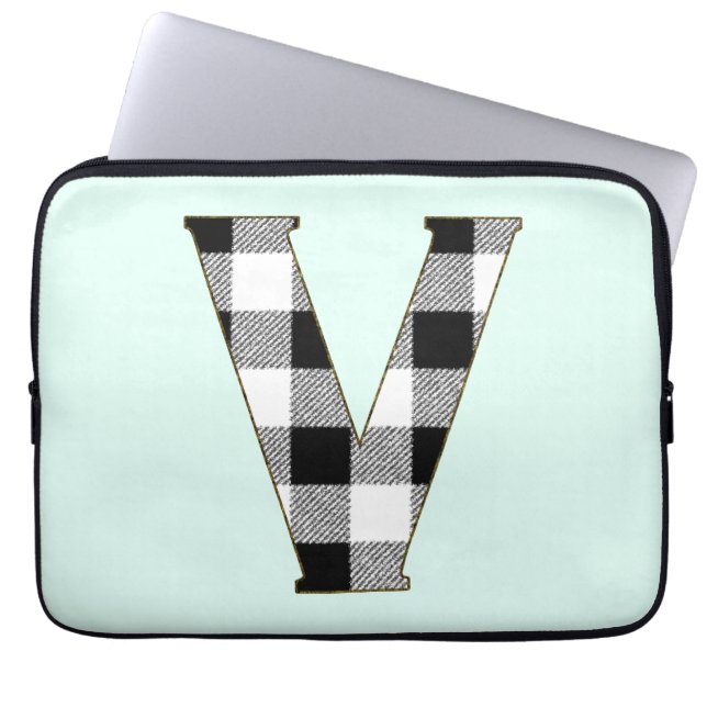 Funda Para Portátil Gingham Check V (Frente)
