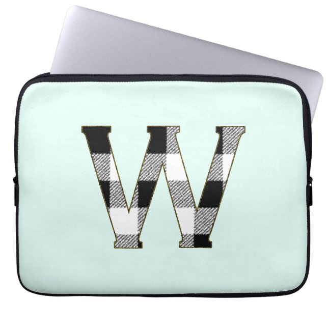 Funda Para Portátil Gingham Check W (Frente)