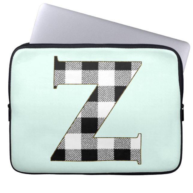 Funda Para Portátil Gingham Check Z (Frente)