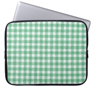 Funda Para Portátil Gingham Verde Menta