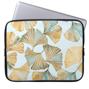 Funda Para Portátil Gingko deja patrón de color de agua sin foco
