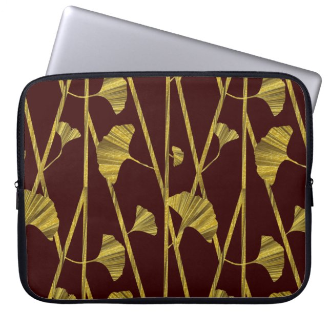 Funda Para Portátil ginkgo de oro (Frente)