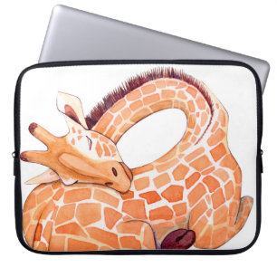 Funda Para Portátil Girafa durmiente: Agua suave