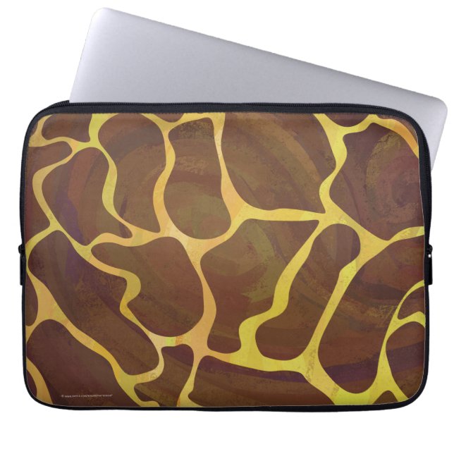 Funda Para Portátil Giraffe Brown and Yellow Print (Frente)