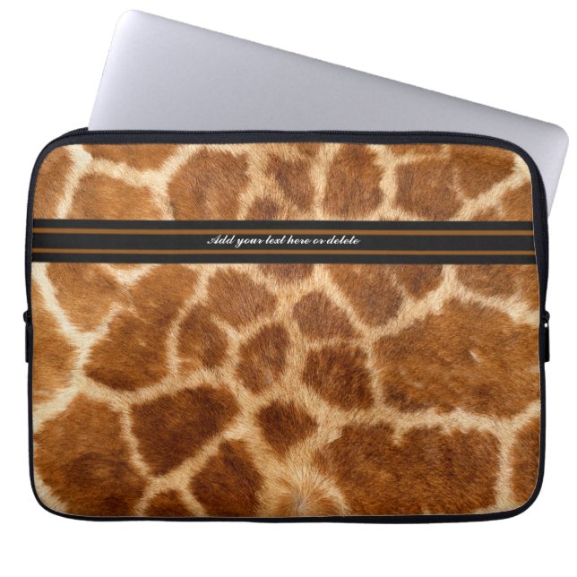 Funda Para Portátil Giraffe Fur Sleeve - Personalizar (Frente)
