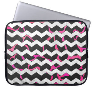 Funda Para Portátil Giraffe Impresión rosa y negra caliente