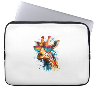 Funda Para Portátil Giraffe Vintage Gafas de sol Gracioso animal afric