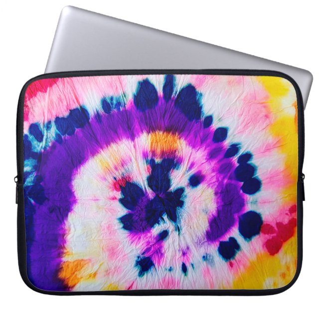 Funda Para Portátil Girar el ojo de la marea. Tejido de arcoiris. Boho (Frente)