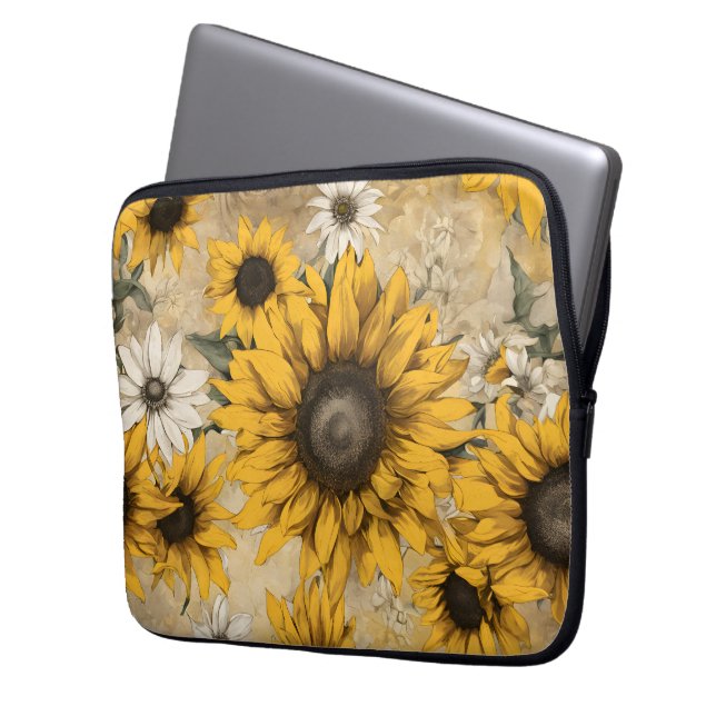 Funda Para Portátil Girasol (Anverso izquierdo)